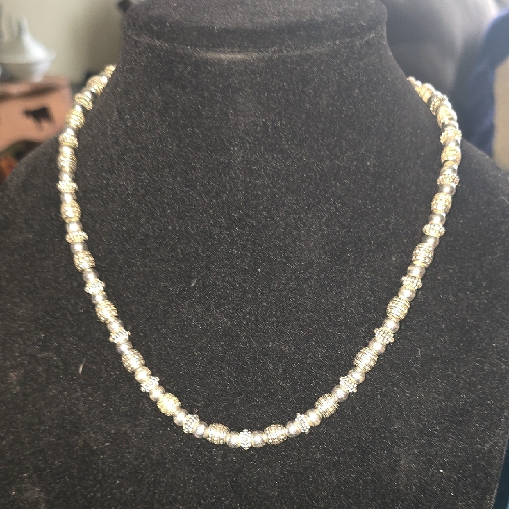 Gold-Tone Beaded Necklace - Elegant Women's Jewelry